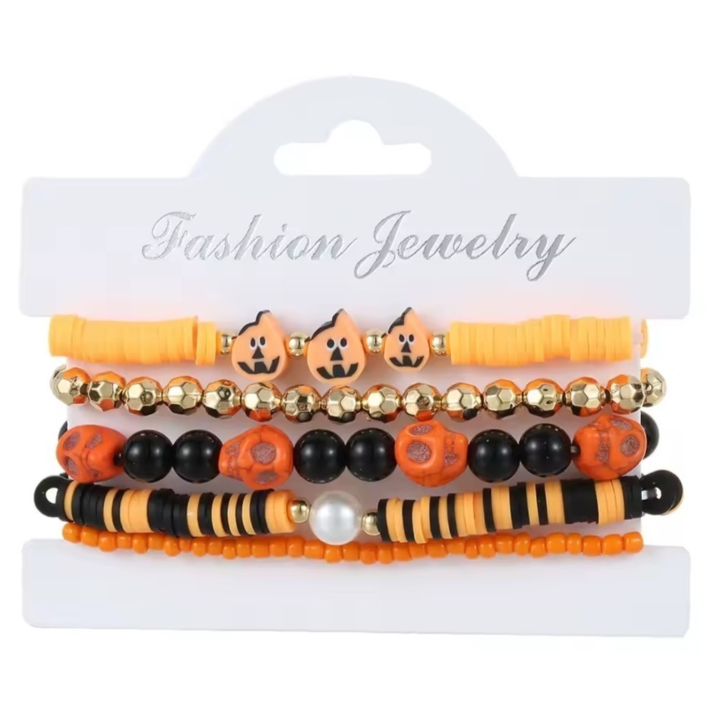 👻👻👻2 for 12$👻👻👻Fashion Jewelry Halloween Themed Beaded Bracelet Set